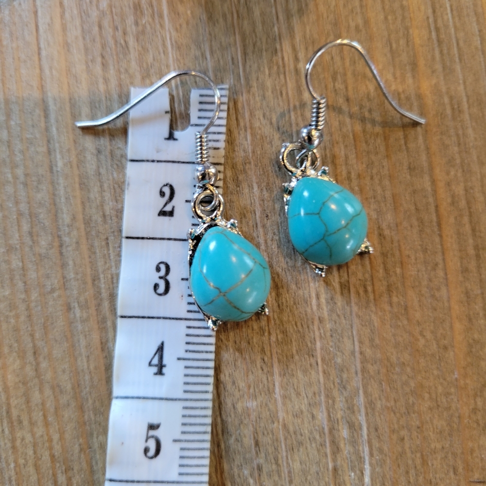 Turquoise earrings - Picture 3 of 3